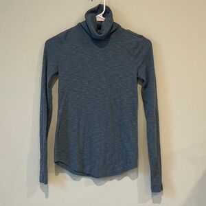 GAP Heather Blue Ribbed Turtleneck, Women’s Size XXS, Excellent Condition